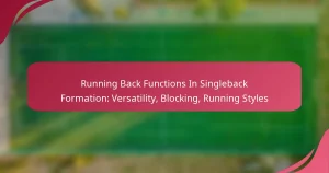 Running Back Functions In Singleback Formation: Versatility, Blocking, Running Styles