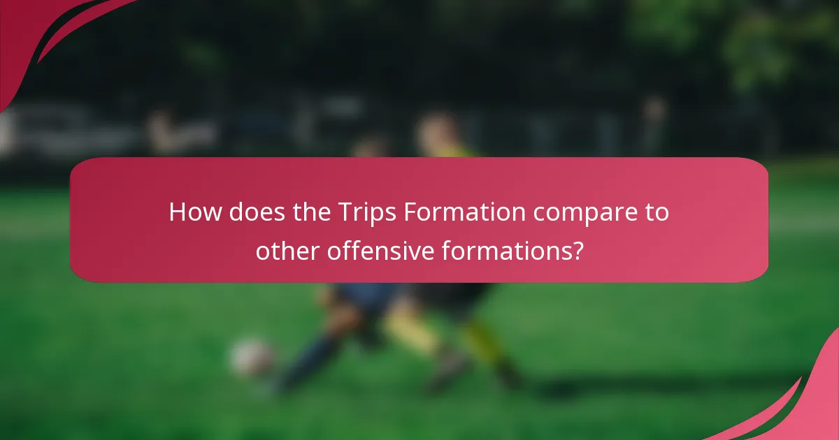 How does the Trips Formation compare to other offensive formations?
