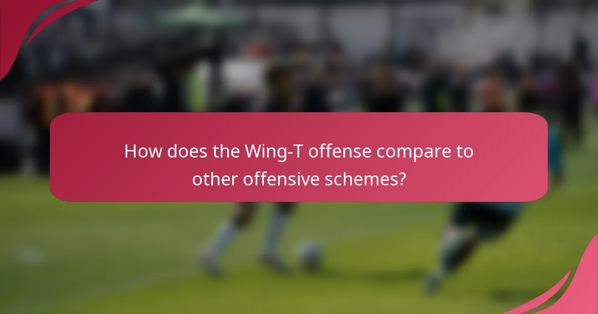 How does the Wing-T offense compare to other offensive schemes?