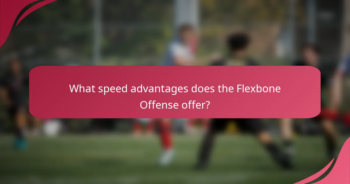 What speed advantages does the Flexbone Offense offer?
